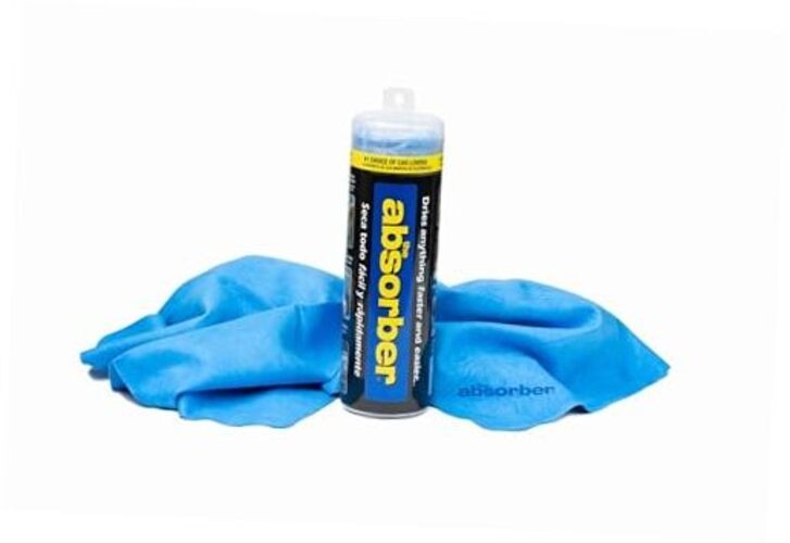 the absorber Large 27-Inch x 17-Inch - Synthetic Premium Drying Chamois Blue