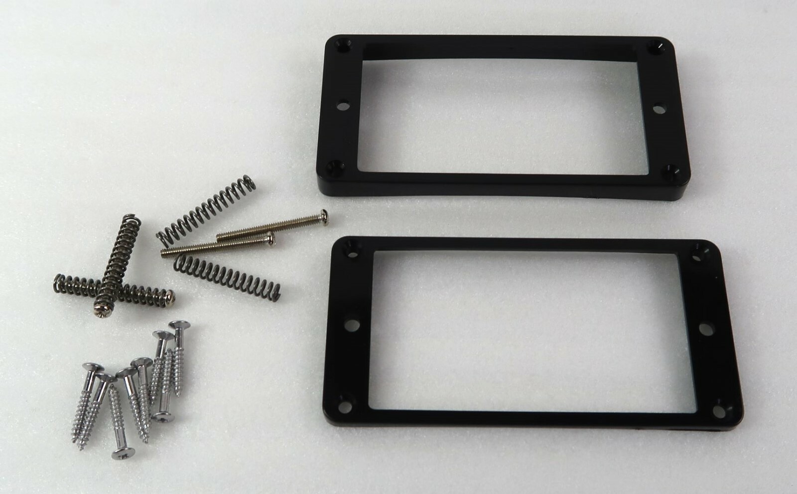 Humbucker Mounting Kit Black 2 for Carved/Arch Top Rings CHROME Hardware