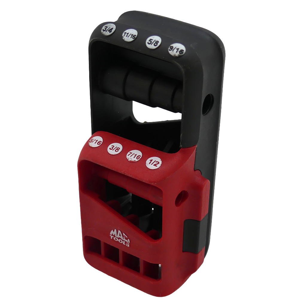 MAC Tools Precision Torque 8-PC SAE Holder Organizer Tray Red Black Rack