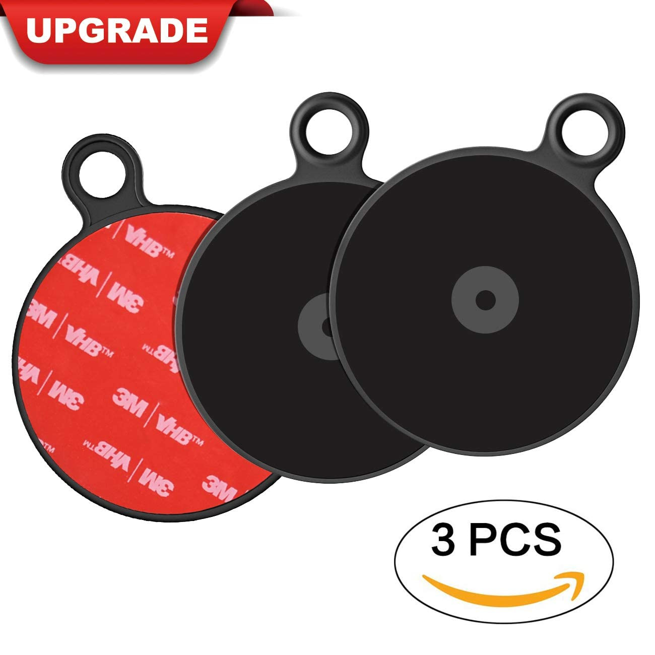 [3 Pack] Dashboard Pad Mounting Disk for Suction Cup Phone Mount Dash Cam Holder