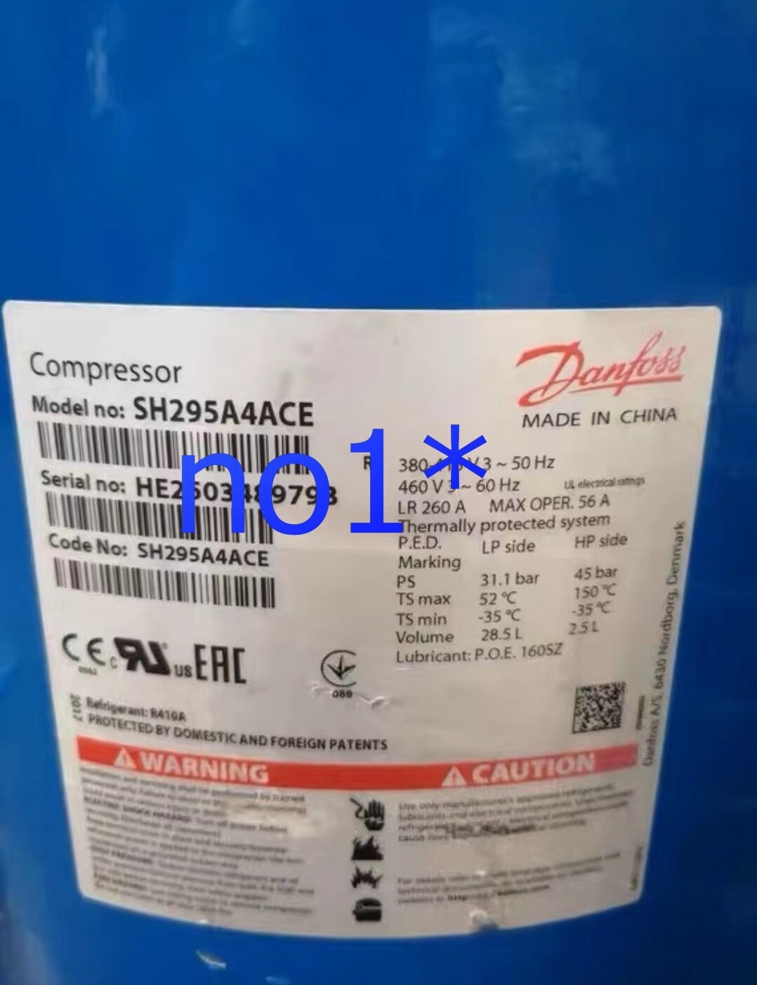 1pc  SH295A4ACE Danfoss compressor SH295A4ACE New