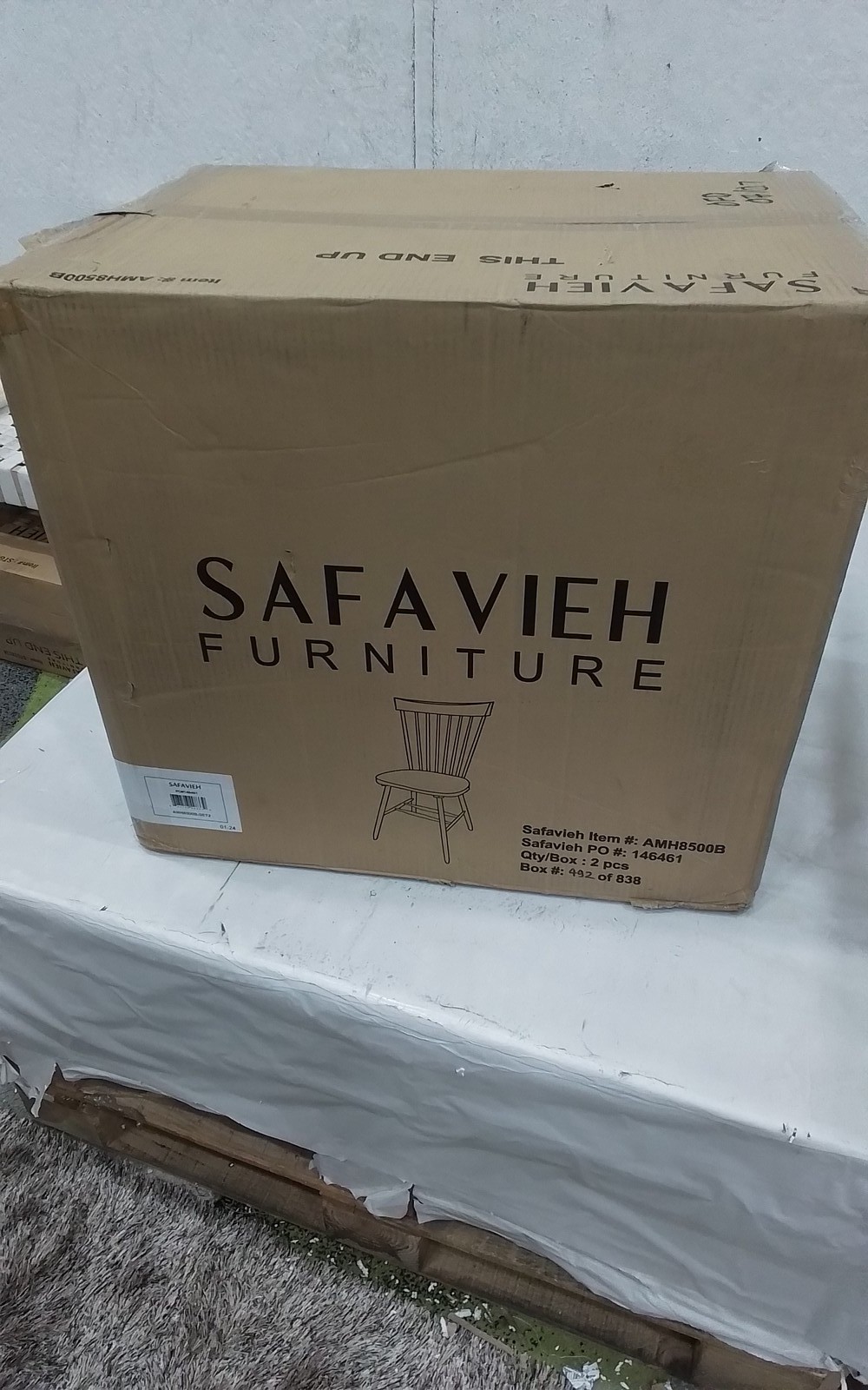 Safavieh PARKER SPINDEL SIDE CHAIR, Reduced Price 2172778927 AMH8500B