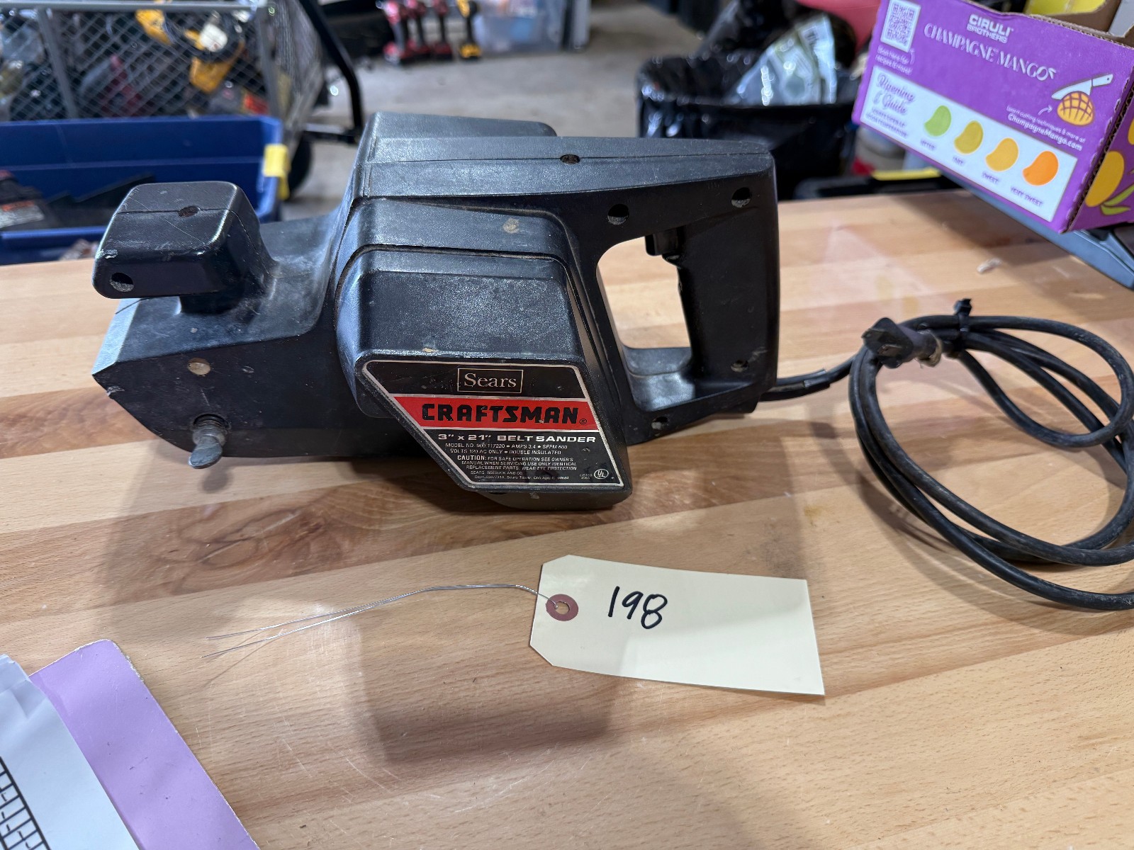 Sears Craftsman USA 3”x 21” Belt Sander Model No. 900.117220 TESTED (#198)