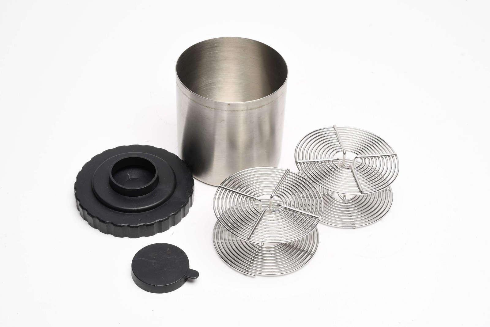 Stainless steel developing tank w/2X 35mm Stainless steel reels, Clean