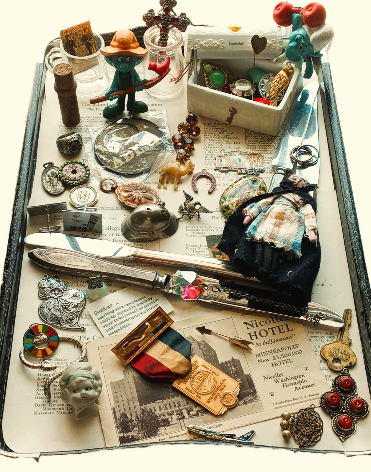 Old Vtg. Collectible "FOUND OBJECTS" Eclectic Oddities Lot SUMMER SALE FREE SHIP