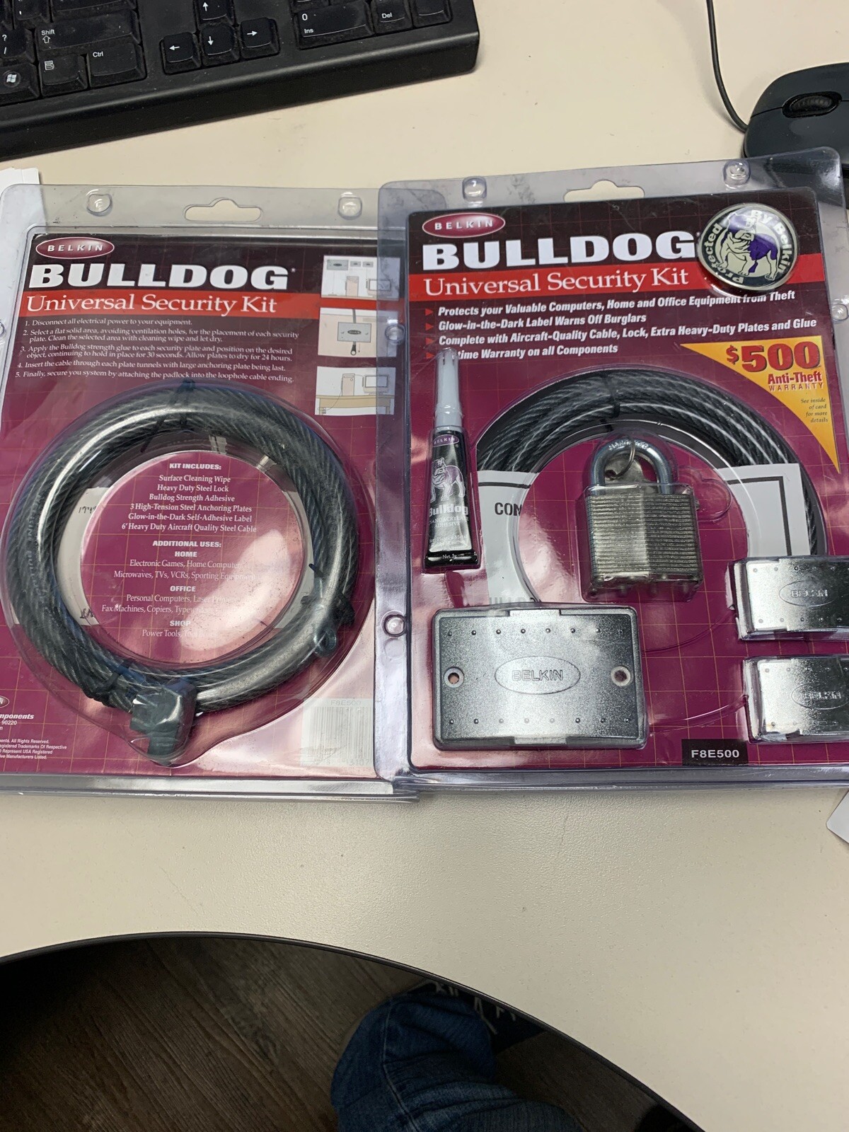 2 Belkin Bulldog Universal Security Lock Kit Heavy Duty Lock Computer Laptop NEW