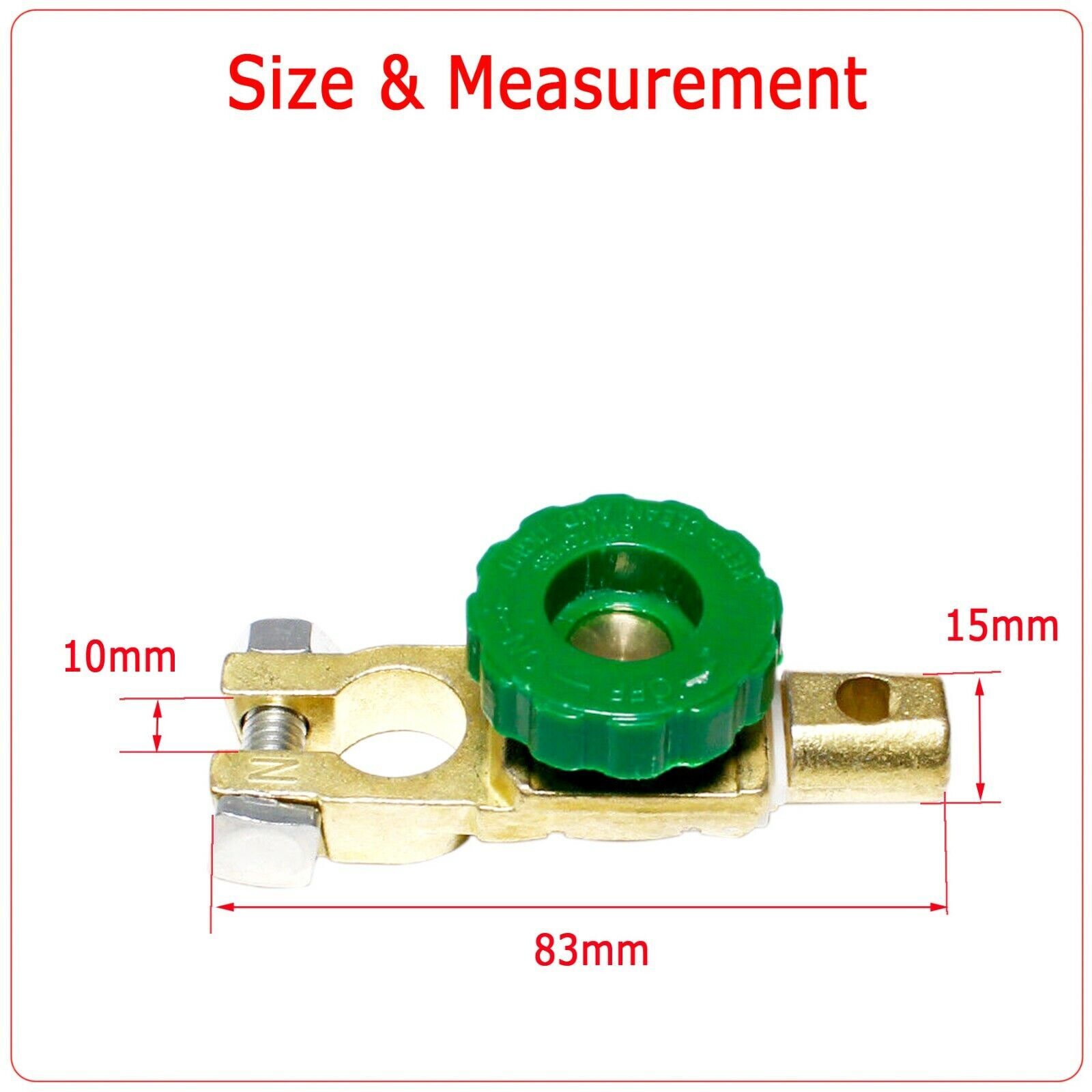 2x Car Battery Terminals Quick Disconnect Boat Top Post Off Master Kill Switch