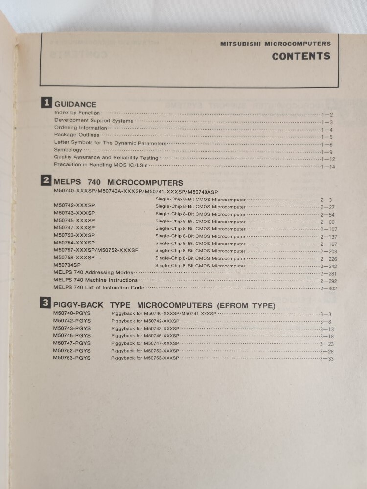 Mitsubishi Semiconductors 1986 2-Vol Single-Chip 8-Bit Microcomputers Series 740