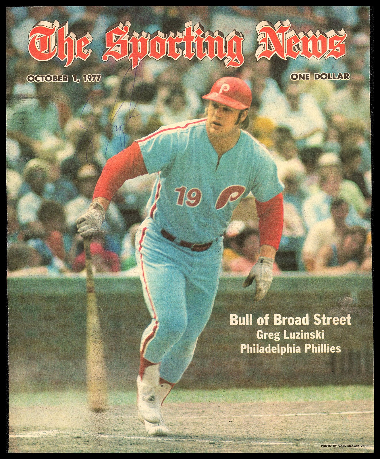 Greg Luzinski Autographed Signed Sporting News Cover Philadelphia Phillies