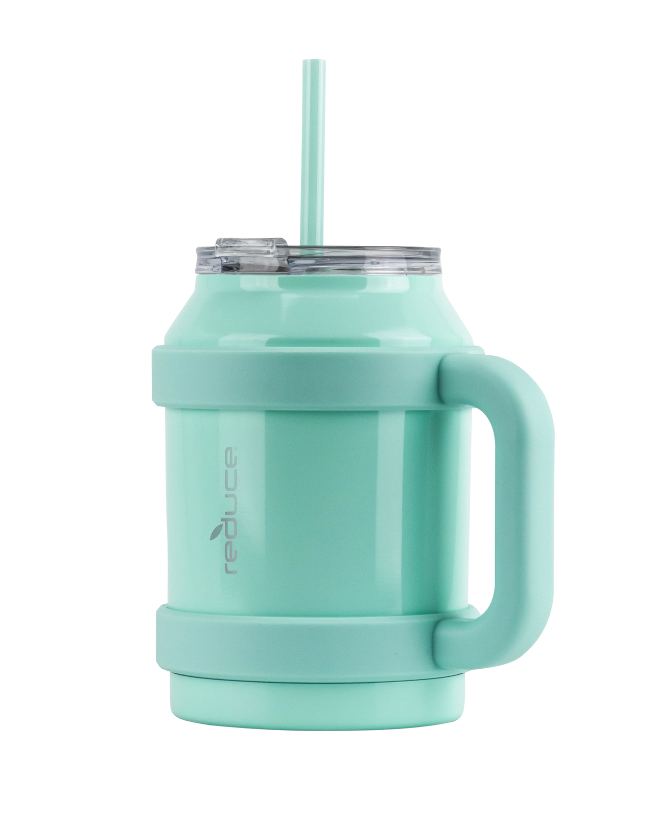 Reduce 50oz Stainless Steel Mug With Straw, Lid & Easy-Carry Handle, Mild Mint