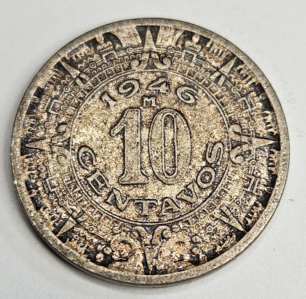 1946 Mexico 10 Ten Centavos - Circulated Mexican Copper Nickel World Coin - L4