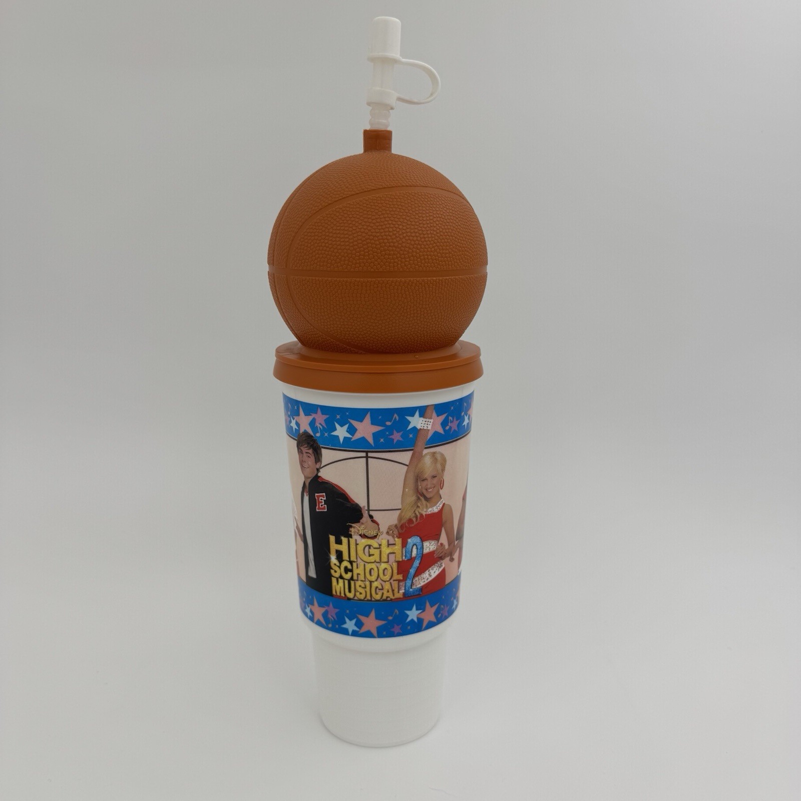 2007 Disney Parks High School Musical 2 Basketball Shaped Drinking Cup 36 Oz