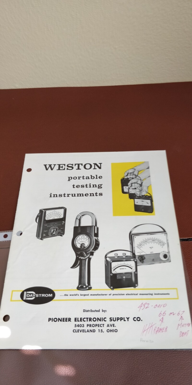 1961 Weston Portable Testing Instruments ~ catalog Brochure