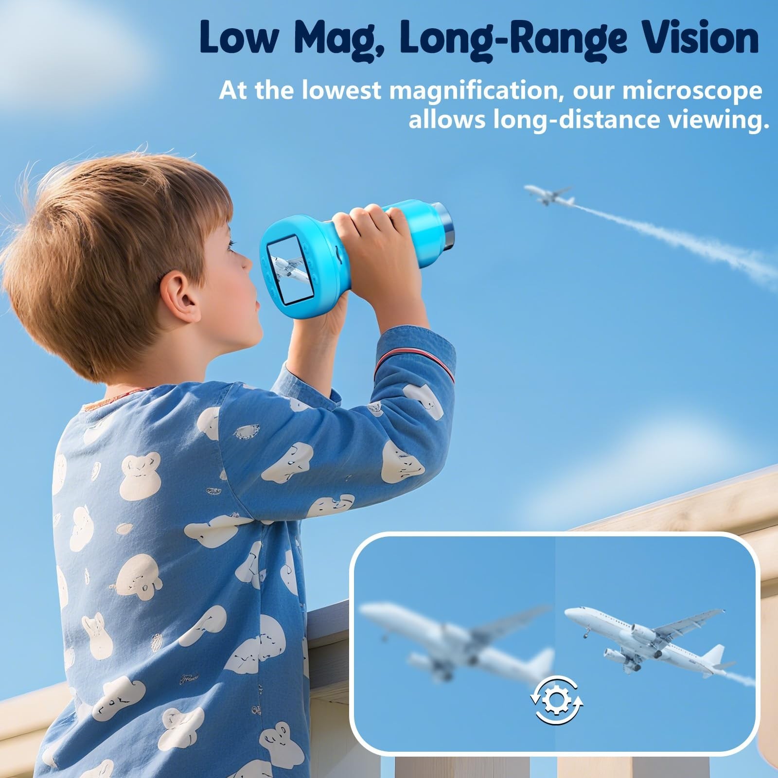 1000X Handheld Microscope for Kids, 4K 2.4" Screen Digital Kids Microscopes w...