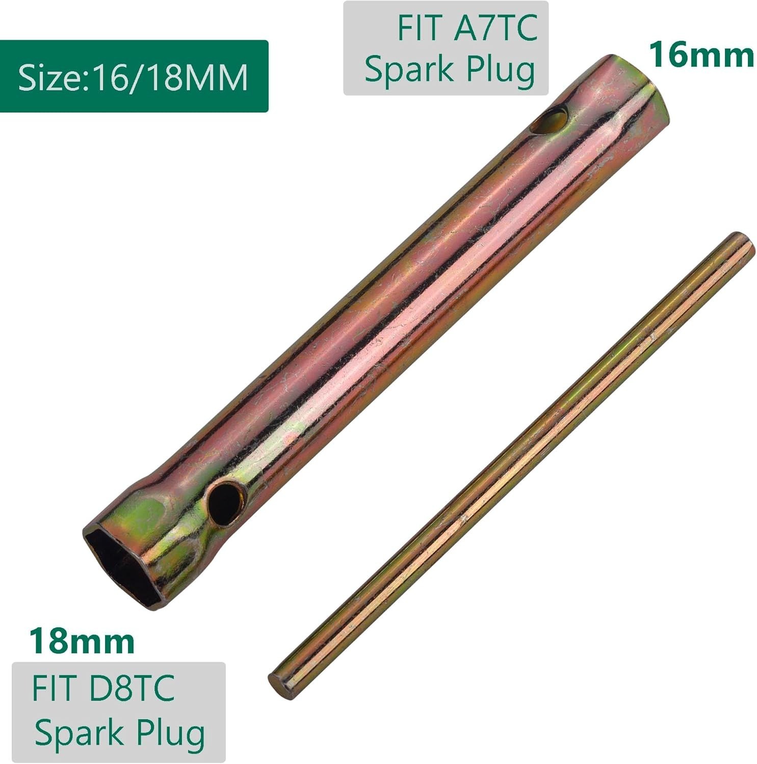 18MM Motorcycle Ignition Spark Plug Spanner Wrench Socket Tool...