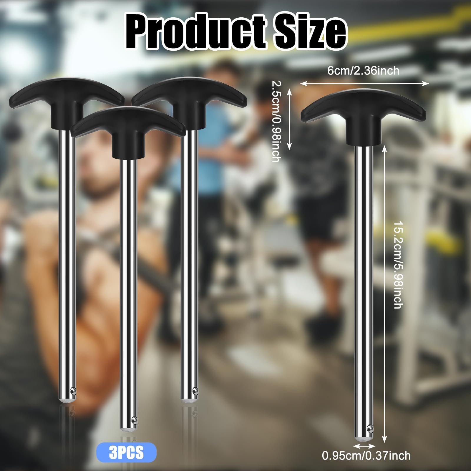 3pcs Weight Stack Pin, Gym Pins for Weight Stack,Weight Lifting Pins Universal