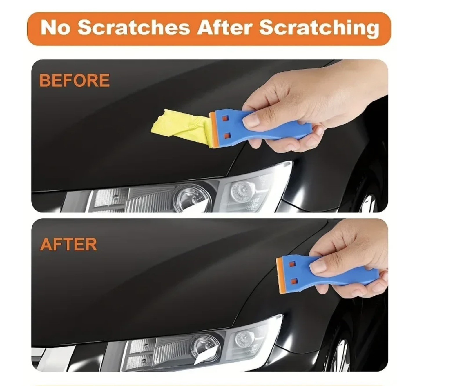 10pc Sharp Plastic Blades + 1 Razor Scraper Edged Sticker 1X Decal Removal Tool