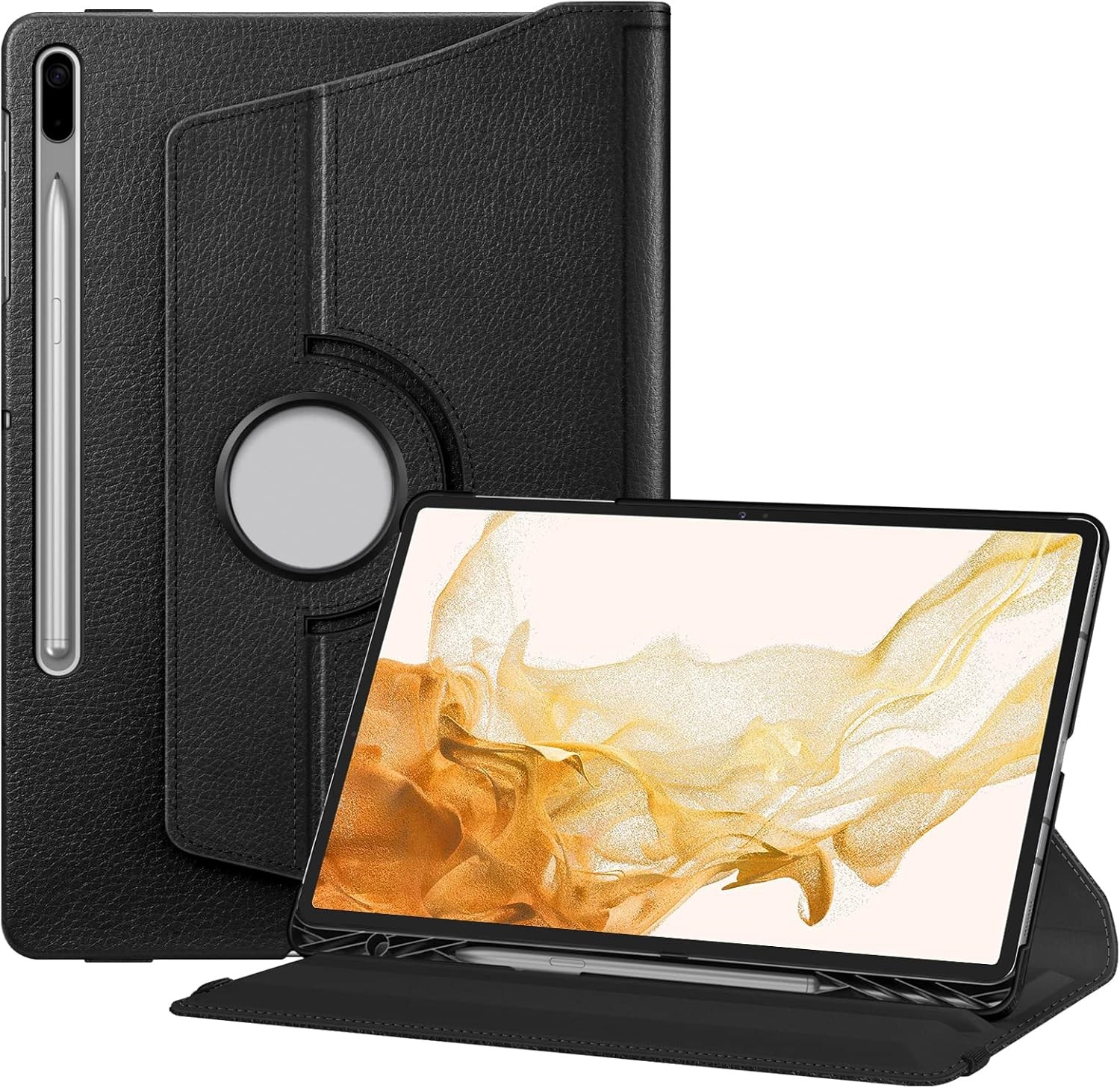 Rotating Case for Samsung Galaxy Tab S8 Plus/S7 Plus/S7 FE Swiveling Stand Cover