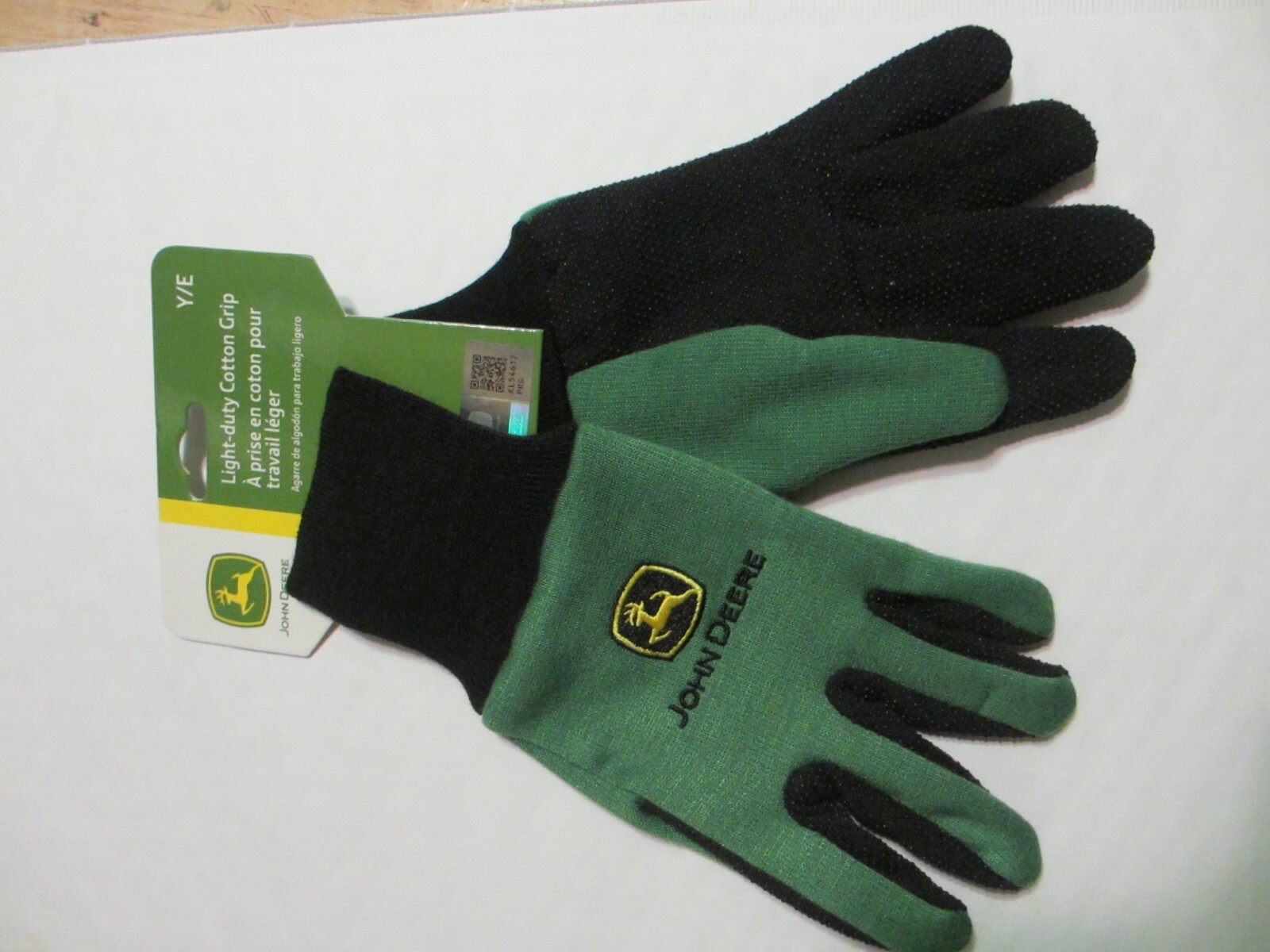John Deere JD00002-Y Kids Green Jersey Glove