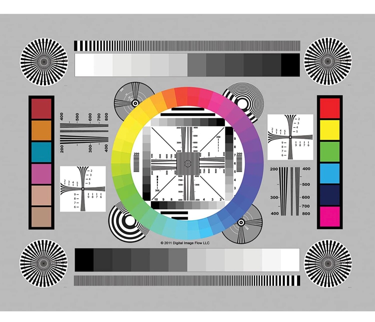 Color Tools High Resolution Pro Lens Test Chart Focus Calibration Tool, 3-Pack