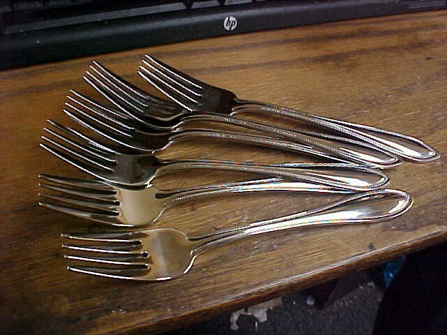 RSVP Stainless RXV5 Beaded 7 1/4" Salad Forks ( Set Of 6) FREE SHIPPING