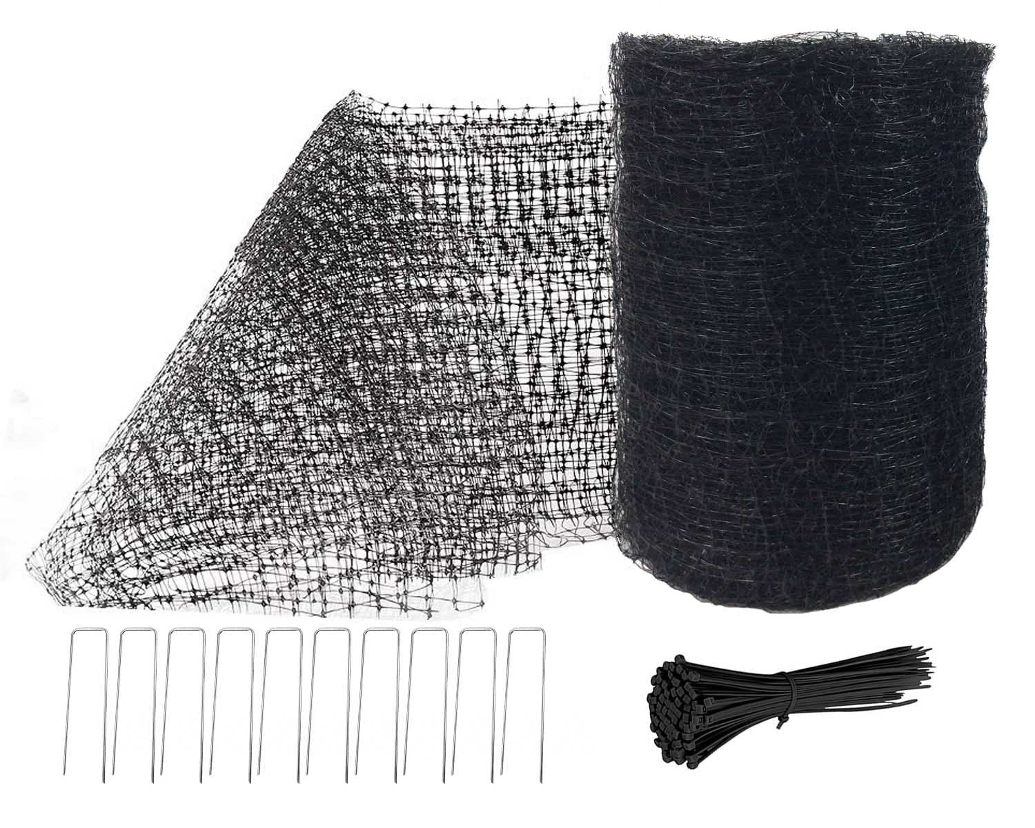 Feitore Deer Fence Netting, 7 x 100 Feet Anti Bird 7 feet x 100 feet, Black