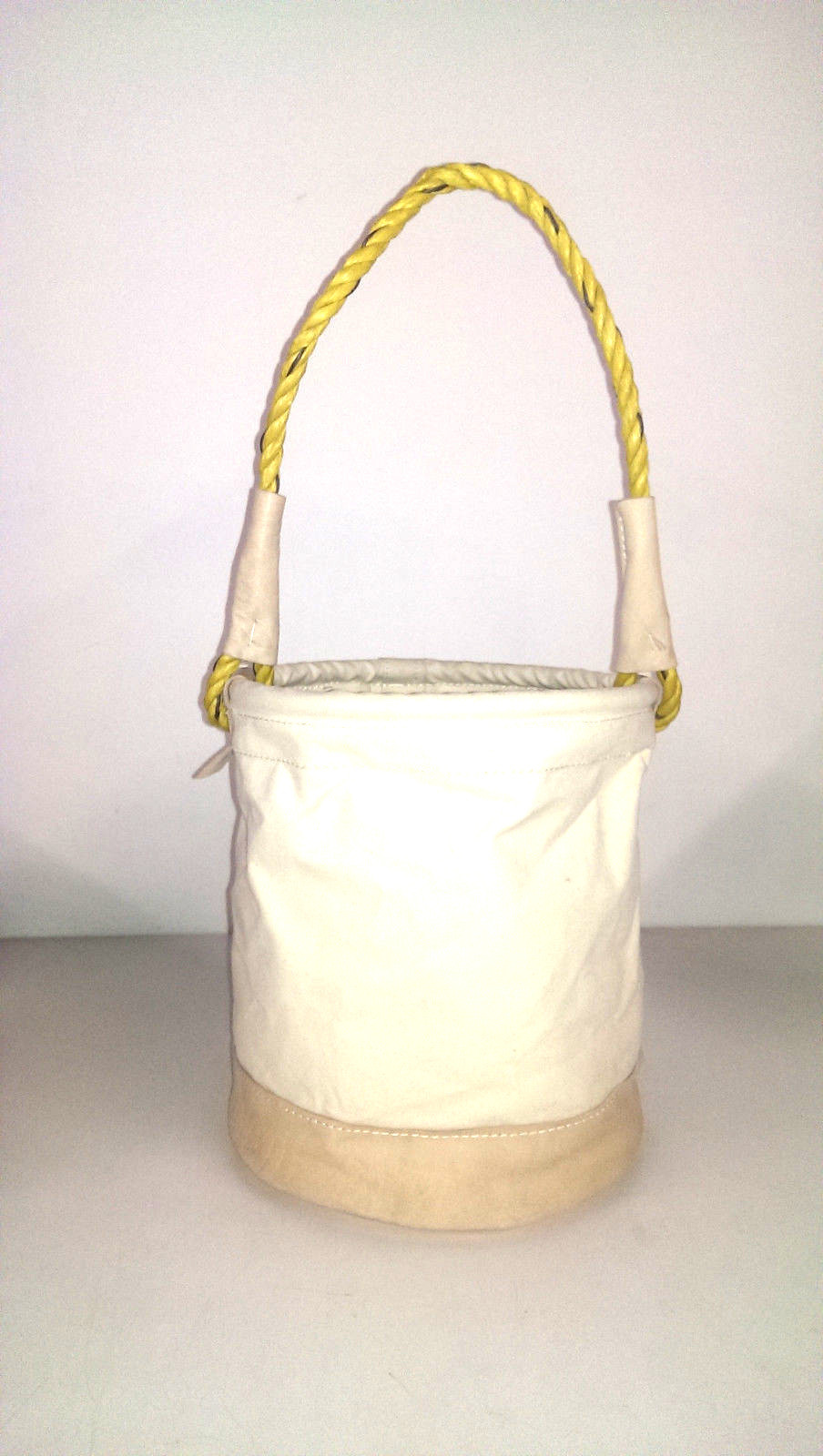 Wall Bucket Canvas, White, 14" Height, 12" Diameter:  *NEW*