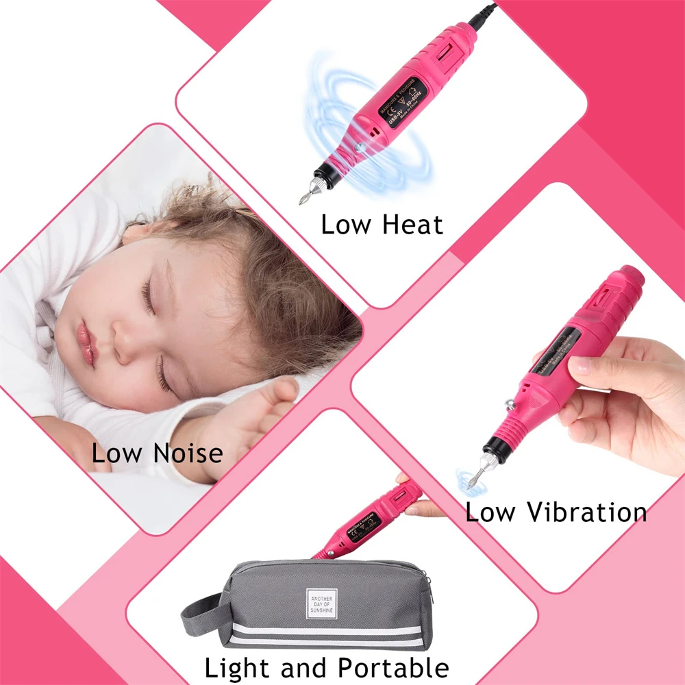 Electric Drill File Nail Machine Nail Sander Manicure Machine Pedicure Tool Set