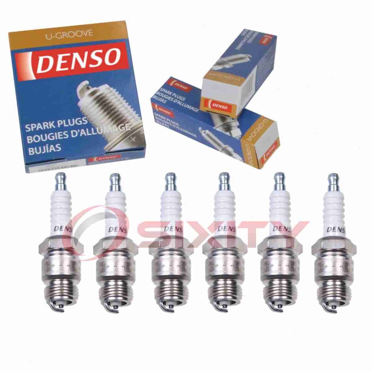 6 pc Denso Standard U-Groove Spark Plugs for 1963 Ford Sprint 2.8L L6 ns