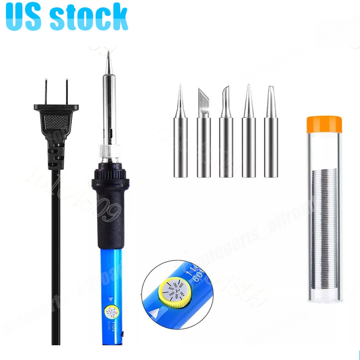 Soldering Iron Electric Gun Adjustable Temperature 60W Welding Solder Wire Set