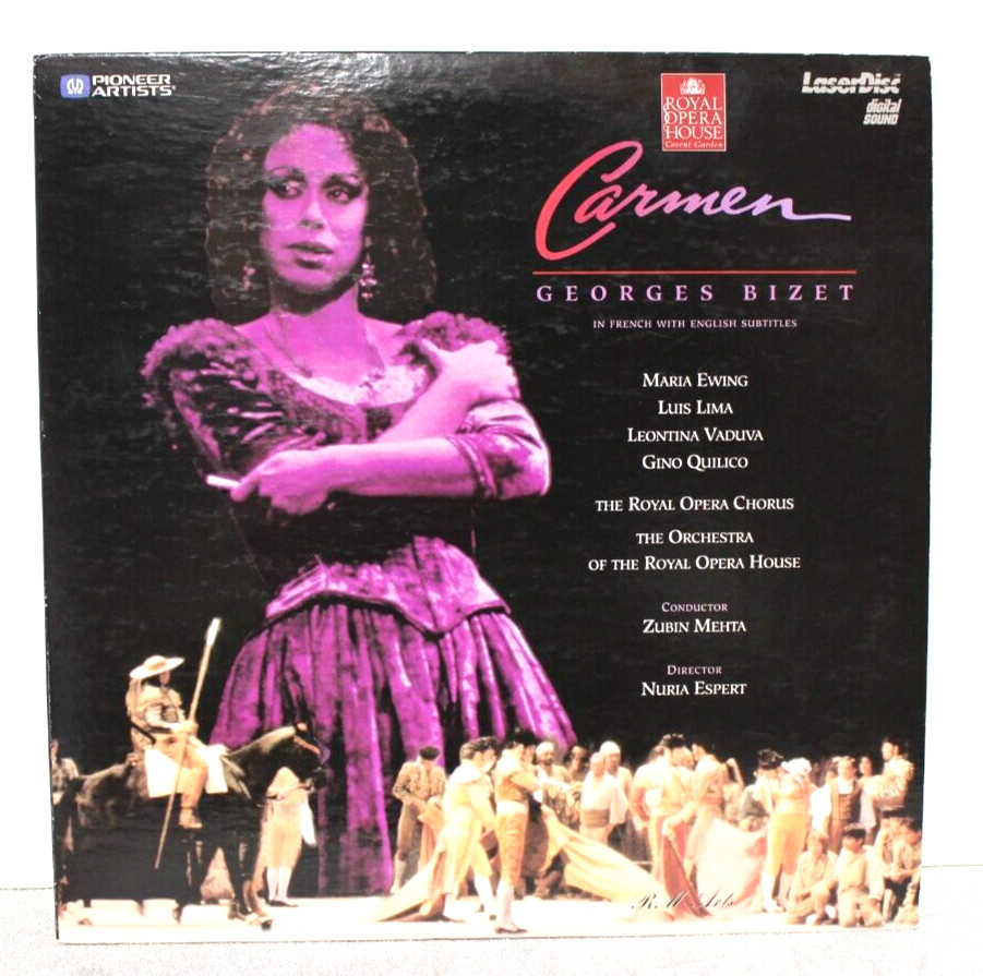 Georges Bizet: Carmen in French The royal Opera Orchestra  Laser Disc
