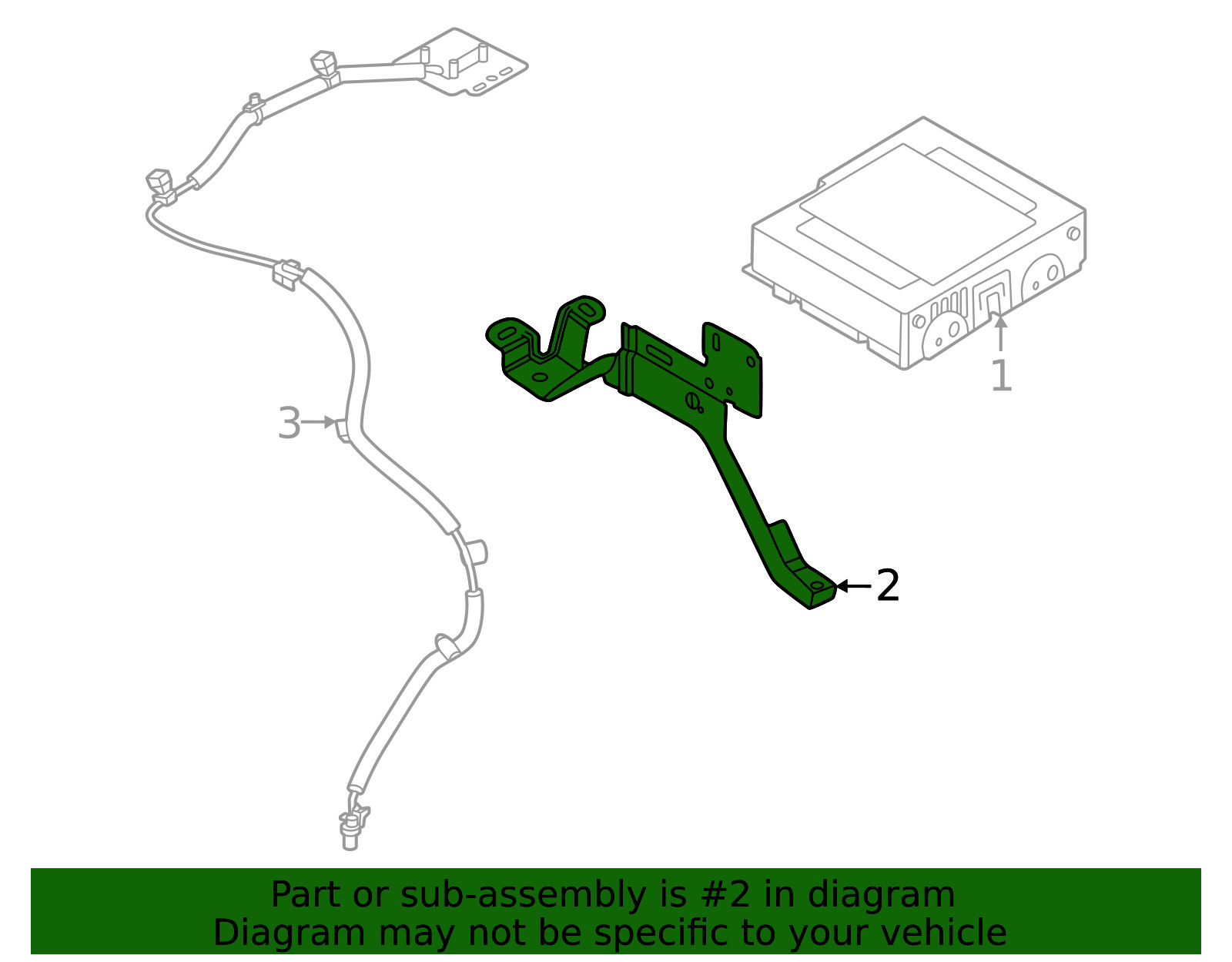 Genuine Nissan GPS Navigation Control Module Bracket 28038-7JA0A