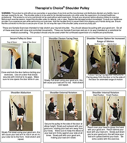 Therapist’s Choice® Shoulder Pulley, Over The Door: Includes Basic Green