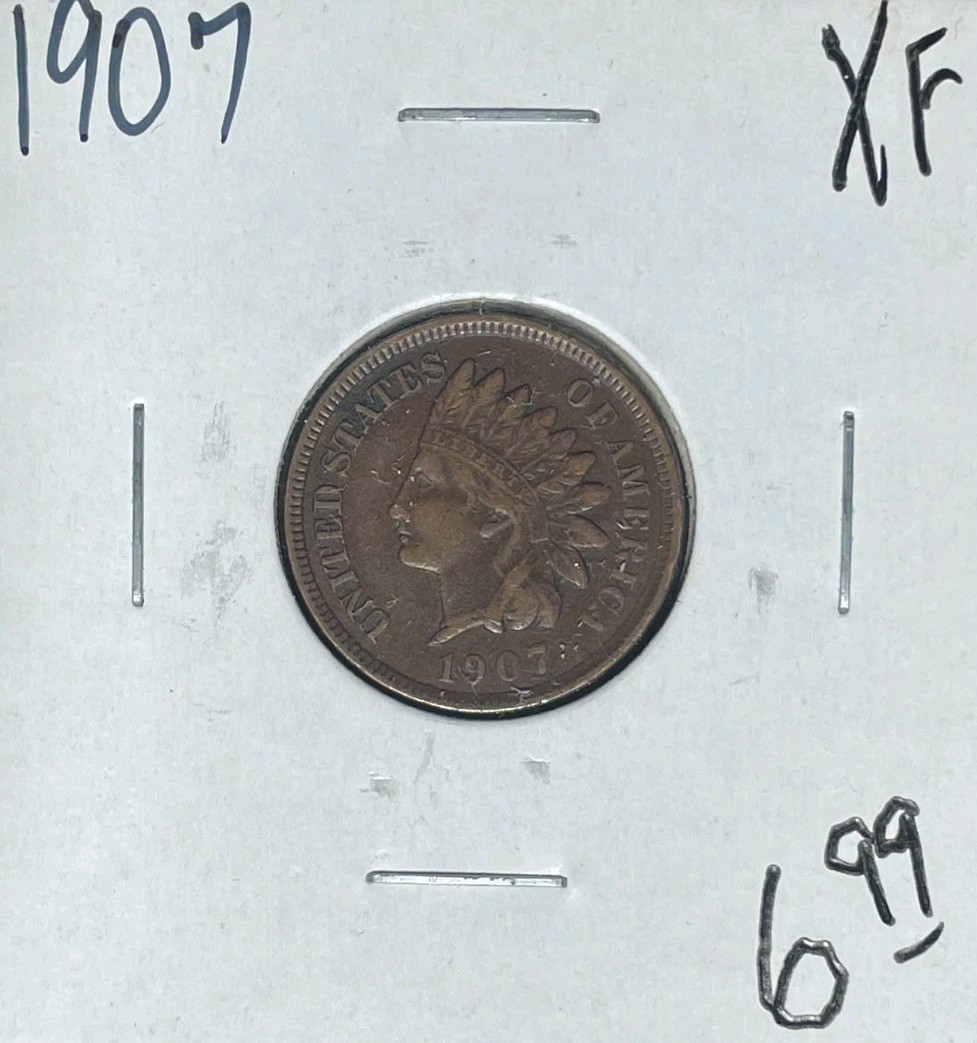 1907 INDIAN HEAD CENT - XF ~NICE COIN~