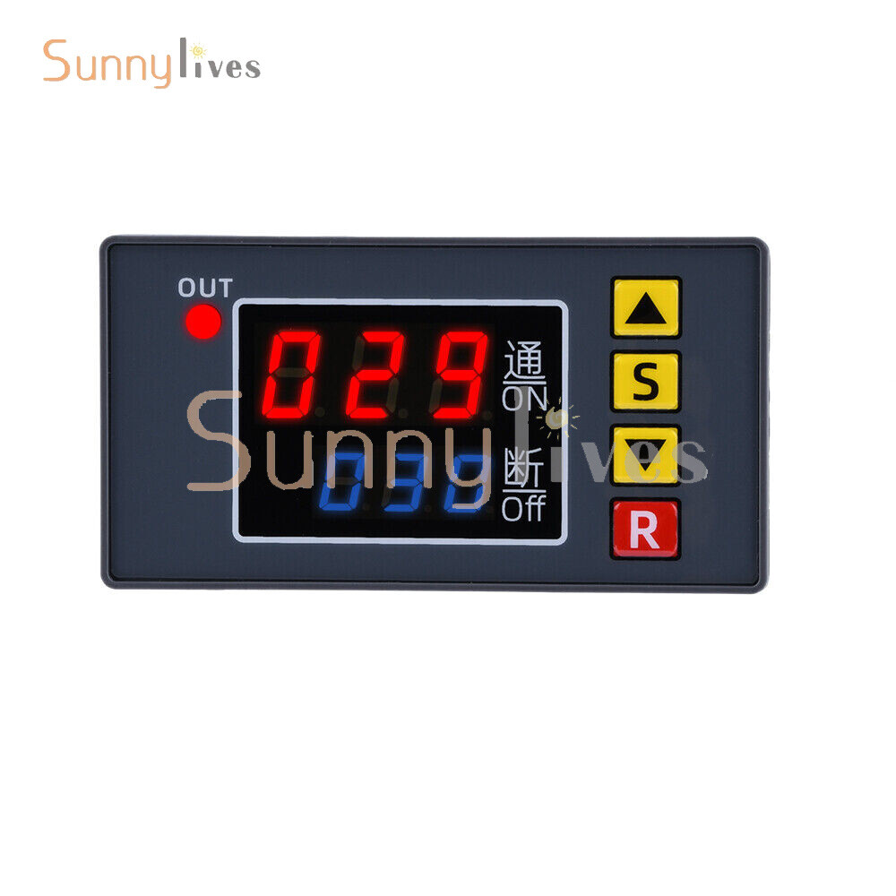 12V Automation Cycle Timer Delay Control Switch Relay Module w/ Dual LED Display