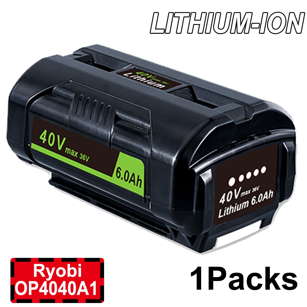 1X 40V 6.0Ah Lithium Battery for Aeboren RBL1820G for OP4026 OP4030 for Ry-obi