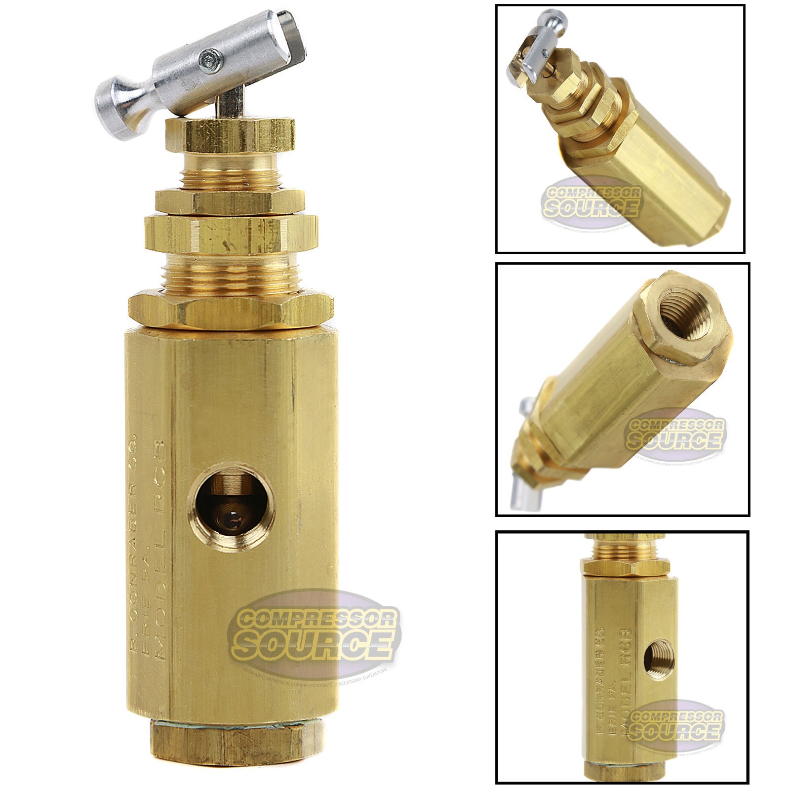 Air compressor unloader control pilot valve 145-175 psi 1/4" Female NPT Brass