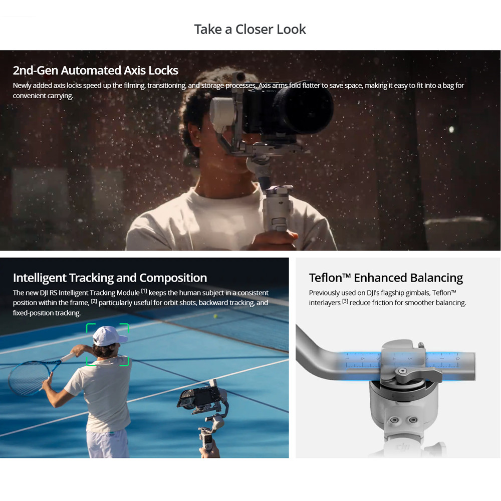 DJI RS 4 Mini Combo–Compact 3-Axis Gimbal Stabilizer,Vertical Shooting, Tracking