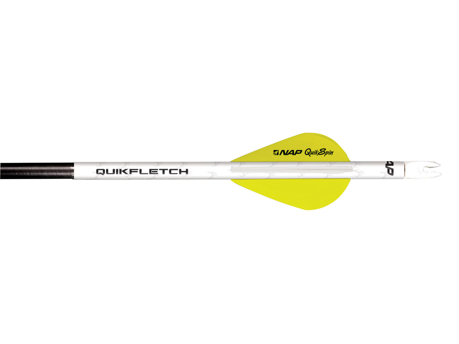 NAP Quikfletch Quikspin Vane Arrow Fletching System  2" Yellow, White, and