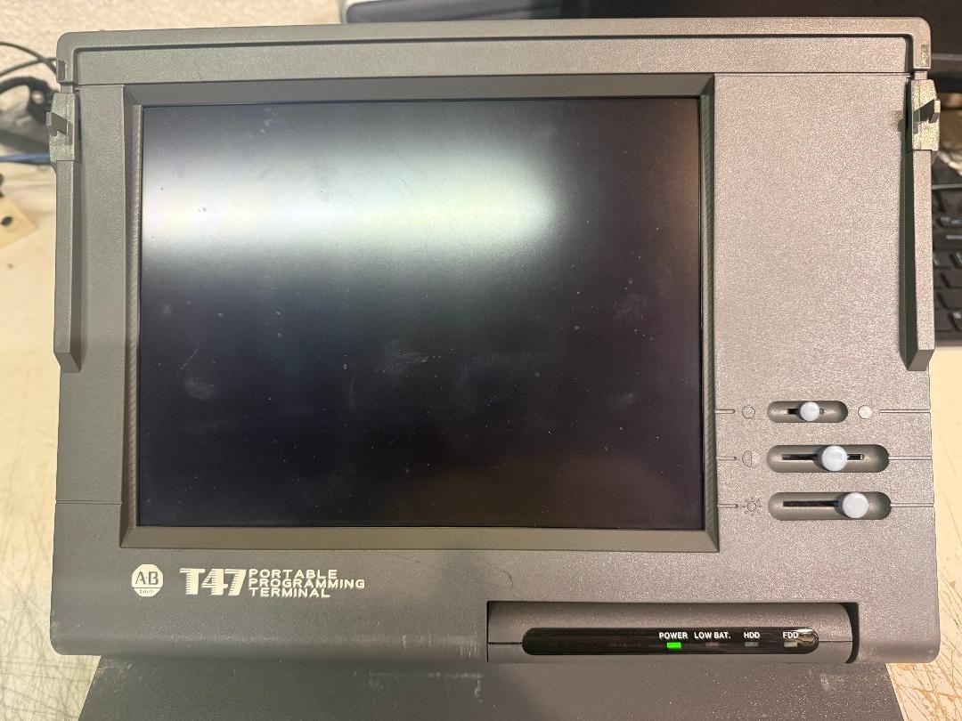 Allen Bradley T47 Portable Programing Terminal, Powers ON, For Parts