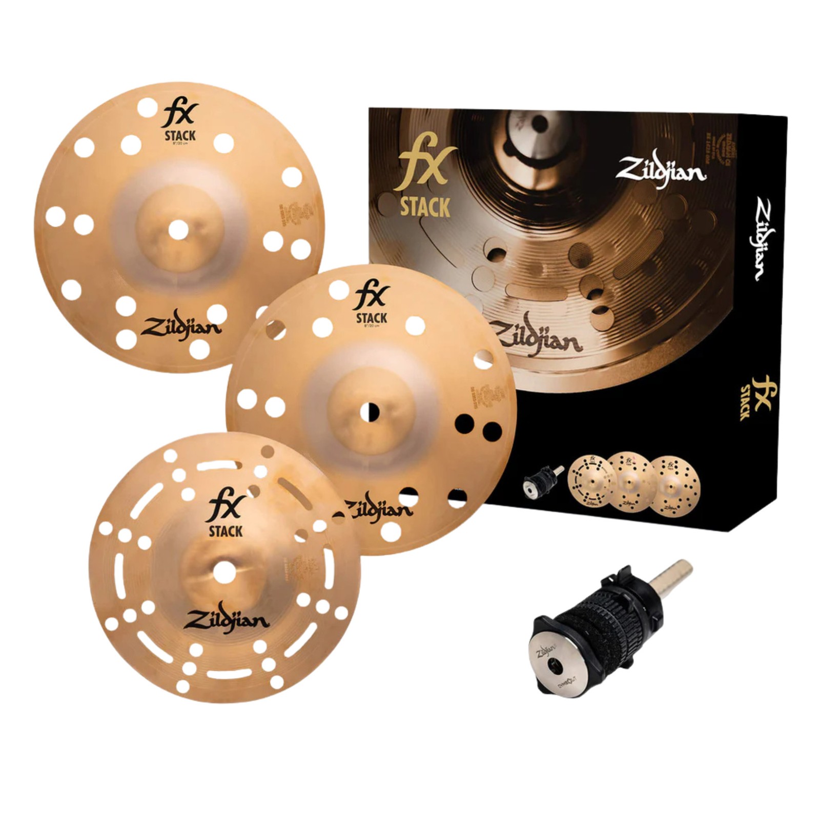 Zildjian FX Stack 3-Cymbal Stack, 2x8" & 1x7"