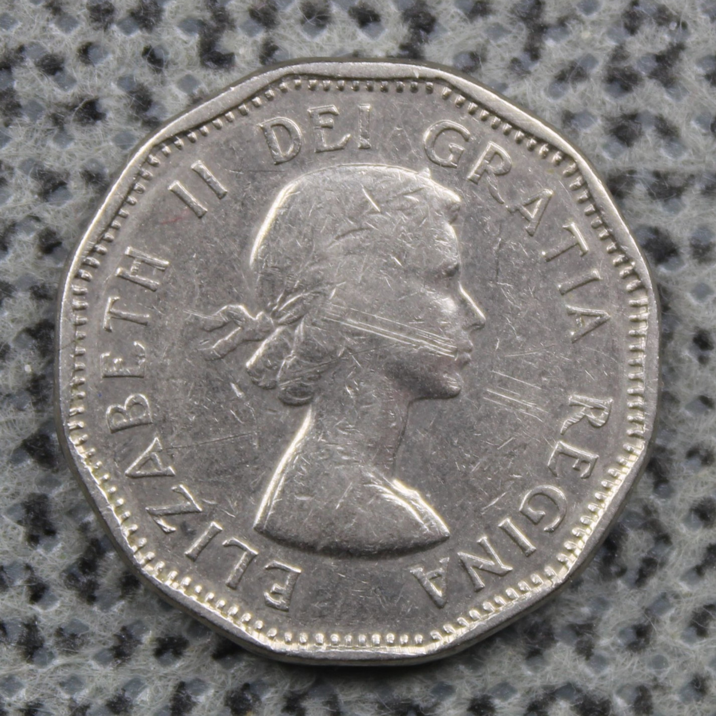 1960 Canada 5 Cents Beaver Queen Elizabeth II Nickel ø 21mm