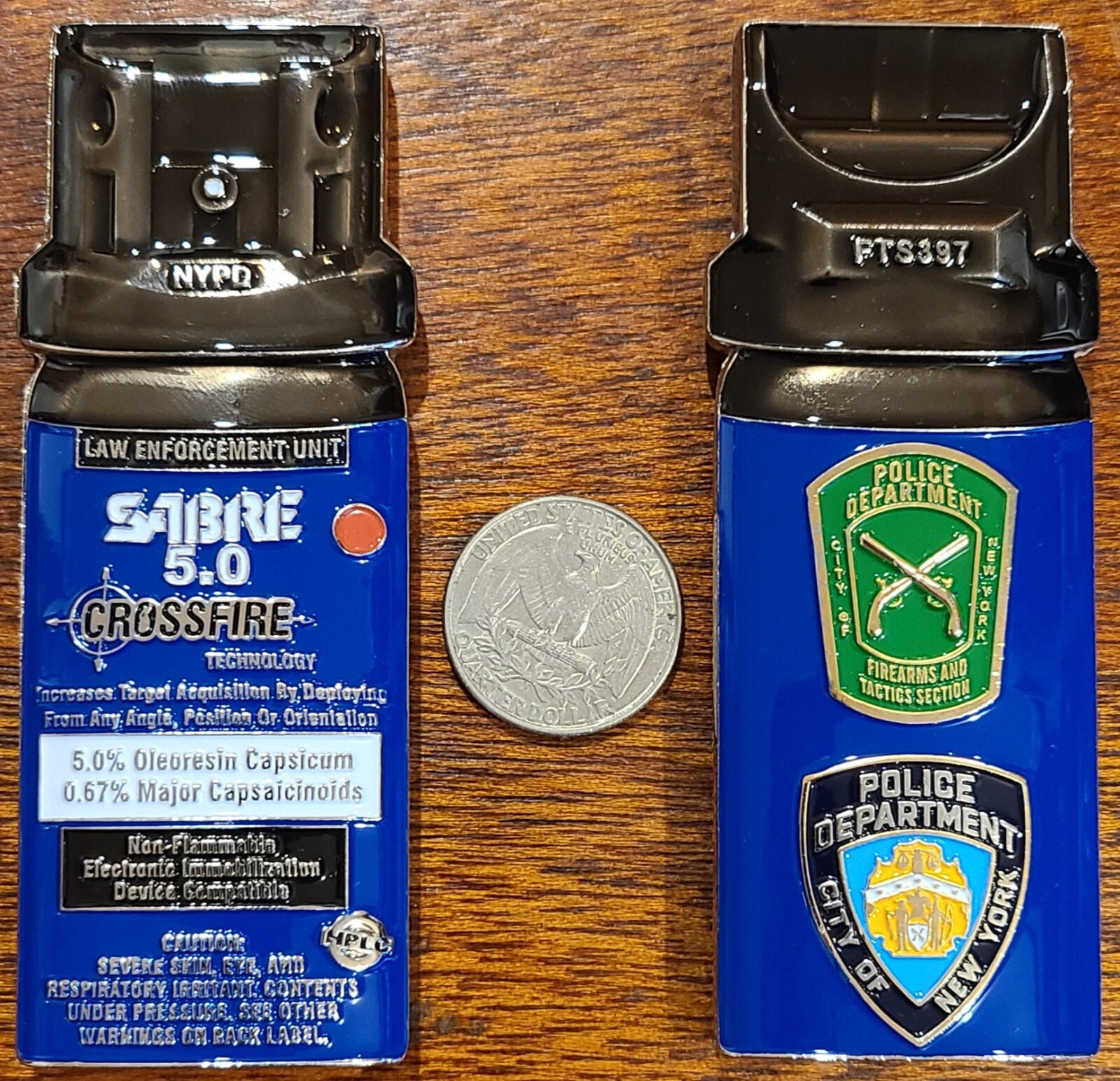 NYPD Firearms & Tactics Section -Sabre OC Pepper Spray INSTRUCTOR Challenge Coin