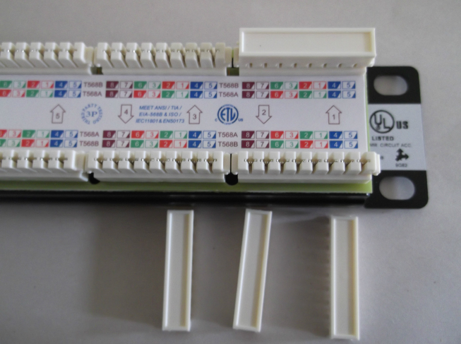 48 Port Cat5e Patch Panel UL Ethernet 50u Higher Gold Content Faster Speed