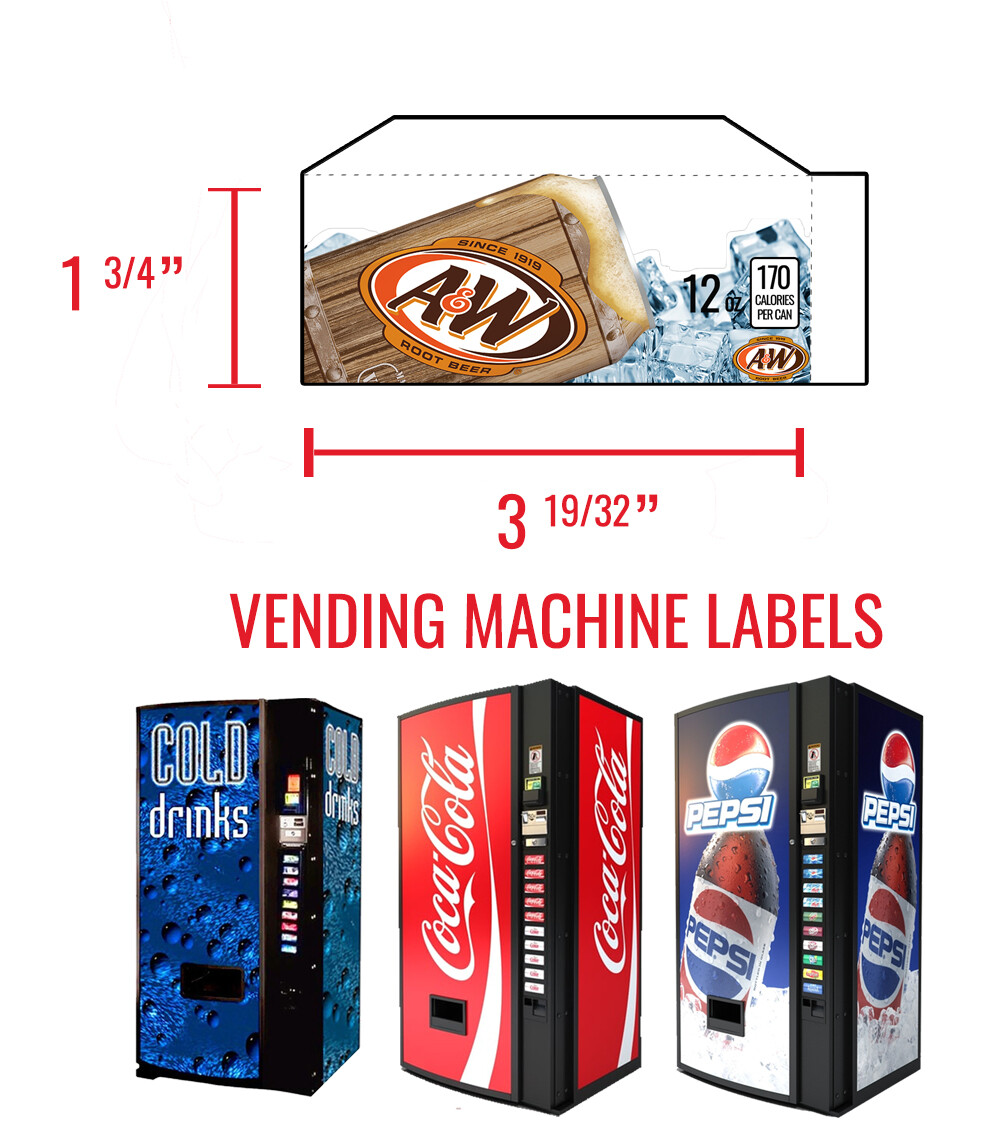 (10) Vendo 721 Labels - Flavor Strips - VARIETY PACK