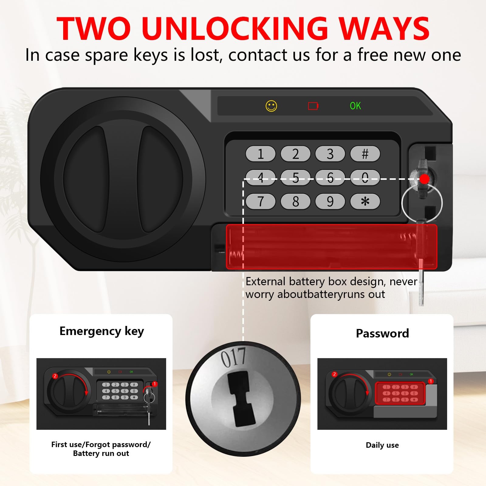 1.2 Cuft Safe Box Fireproof Waterproof, Digital Security Safes for