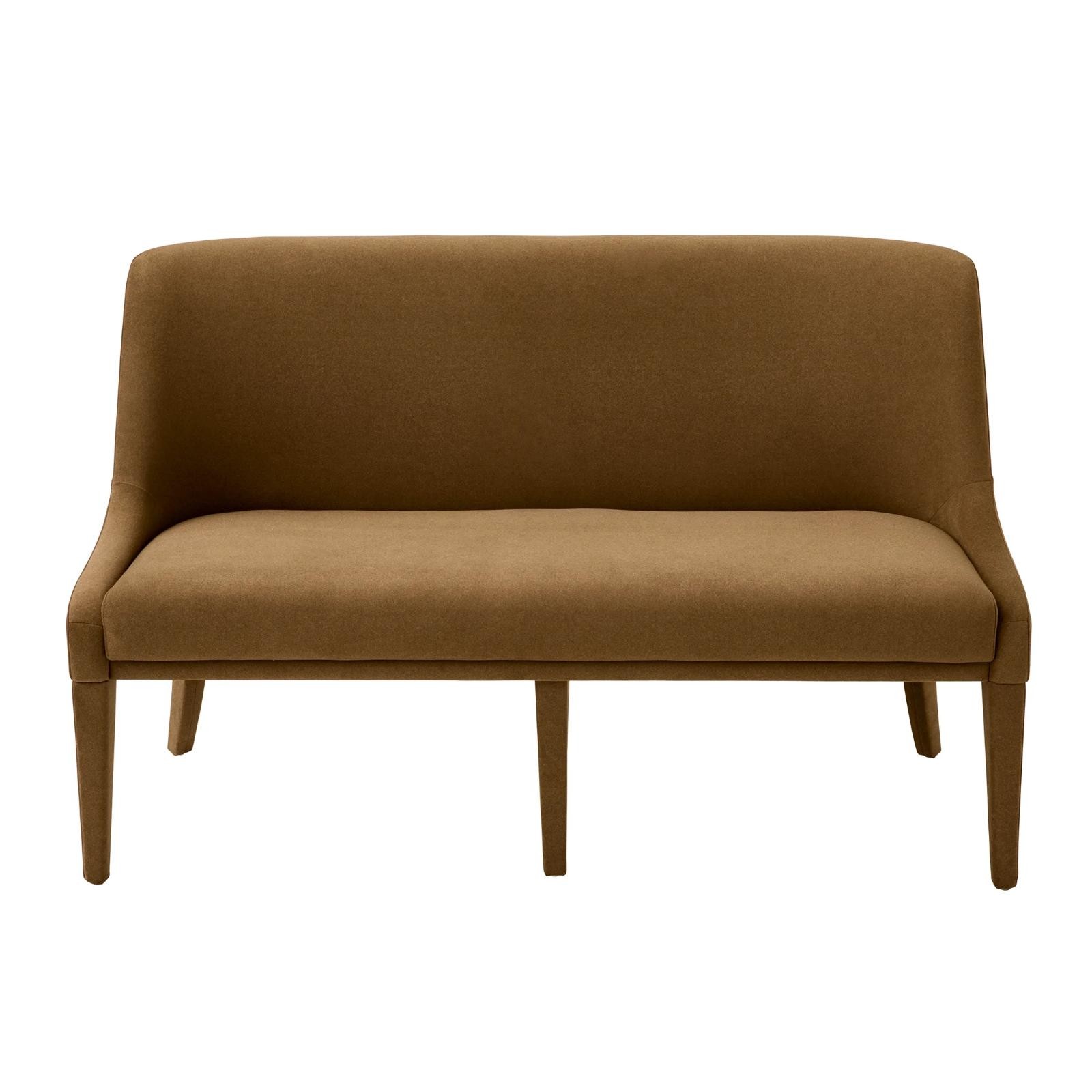 Better Homes & Gardens Windsor Brown Upholstered Dining Bench With Backrest