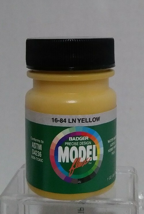 Badger Modelflex acrylic paint 16-84, L.N. Yellow.