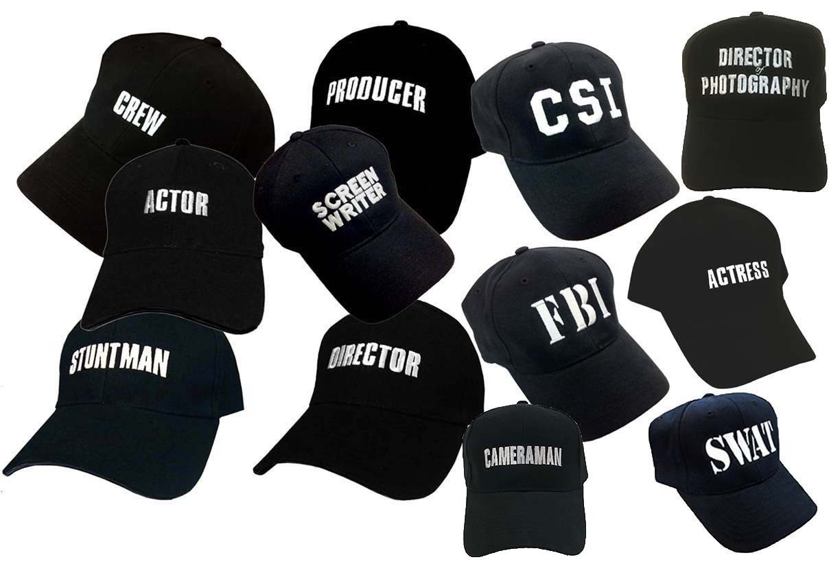 Film Director Crew Producer Stuntman Actor Actress Writer FBI CSI SWAT Hat