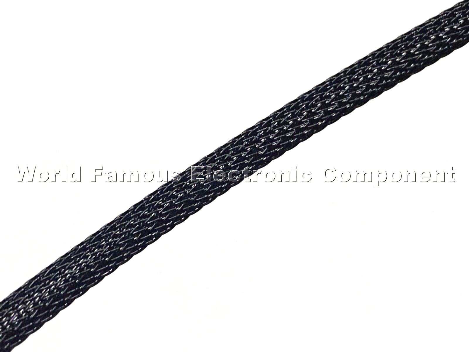 Black PET Flex Braided Expandable Sleeving - Made in USA